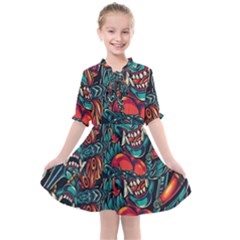 Japanese Graffiti Kids  All Frills Chiffon Dress by Cowasu