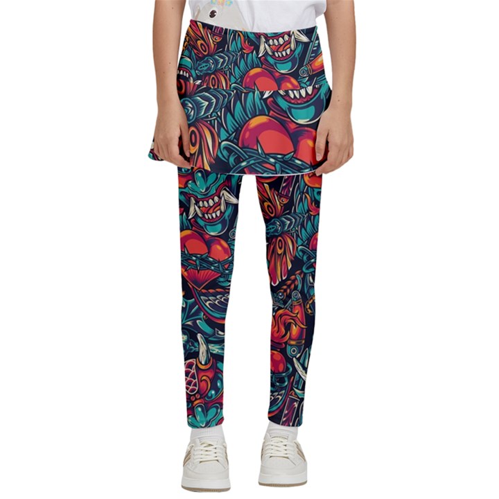 Japanese Graffiti Kids  Skirted Pants