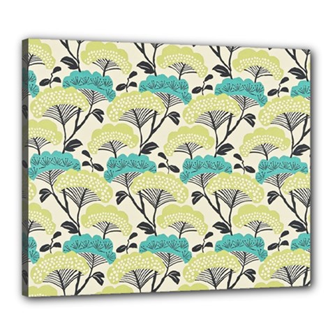 Flora Nature Color Japanese Patterns Canvas 24  X 20  (stretched) by Cowasu