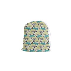 Flora Nature Color Japanese Patterns Drawstring Pouch (xs) by Cowasu