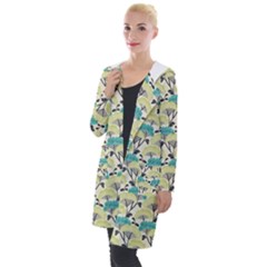 Flora Nature Color Japanese Patterns Hooded Pocket Cardigan by Cowasu