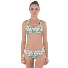 Flora Nature Color Japanese Patterns Criss Cross Bikini Set by Cowasu