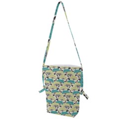 Flora Nature Color Japanese Patterns Folding Shoulder Bag by Cowasu