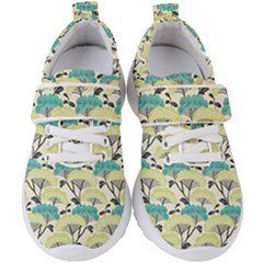 Flora Nature Color Japanese Patterns Kids  Velcro Strap Shoes by Cowasu