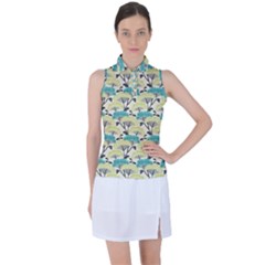 Flora Nature Color Japanese Patterns Women s Sleeveless Polo Tee by Cowasu