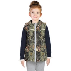 Realtree Camo Seamless Pattern Kids  Hooded Puffer Vest