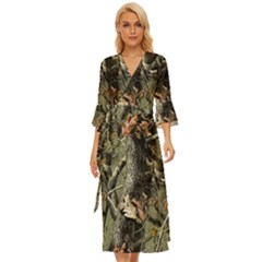 Realtree Camo Seamless Pattern Midsummer Wrap Dress by Cowasu