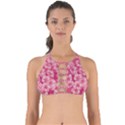 Cute Pink Sakura Flower Pattern Perfectly Cut Out Bikini Top View1