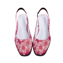 Cute Pink Sakura Flower Pattern Women s Classic Slingback Heels by Cowasu