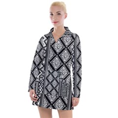 Tribal African Pattern Women s Long Sleeve Casual Dress by Cowasu