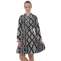 Tribal African Pattern All Frills Chiffon Dress by Cowasu