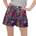 Pattern Colorful Bird Leaf Flower Women s Ripstop Shorts View1