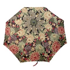 Japanese Flower Art Folding Umbrellas by Cowasu