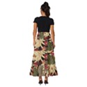 Japanese Flower Art Tiered Ruffle Maxi Skirt View4