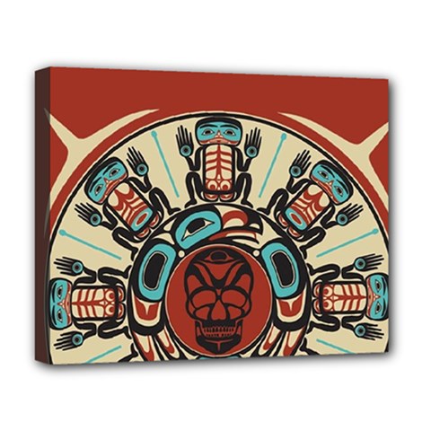 Skull Grateful Dead Phone Gratefuldead Deluxe Canvas 20  X 16  (stretched) by Cowasu