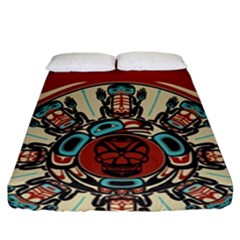 Skull Grateful Dead Phone Gratefuldead Fitted Sheet (california King Size) by Cowasu