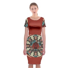 Skull Grateful Dead Phone Gratefuldead Classic Short Sleeve Midi Dress by Cowasu