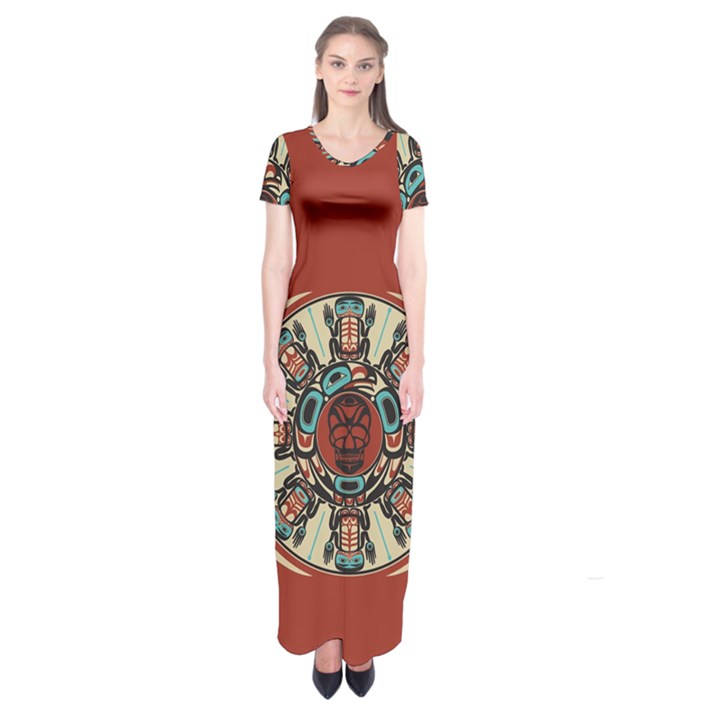 Skull Grateful Dead Phone Gratefuldead Short Sleeve Maxi Dress