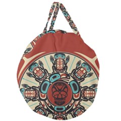 Skull Grateful Dead Phone Gratefuldead Giant Round Zipper Tote by Cowasu