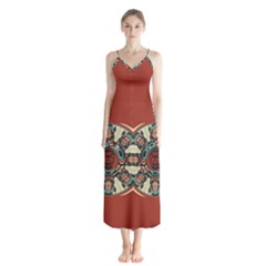 Skull Grateful Dead Phone Gratefuldead Button Up Chiffon Maxi Dress by Cowasu