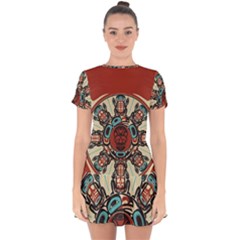 Skull Grateful Dead Phone Gratefuldead Drop Hem Mini Chiffon Dress by Cowasu