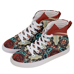 Skull Grateful Dead Phone Gratefuldead Men s Hi-top Skate Sneakers by Cowasu