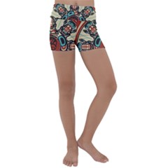 Skull Grateful Dead Phone Gratefuldead Kids  Lightweight Velour Yoga Shorts by Cowasu