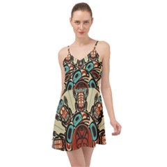 Skull Grateful Dead Phone Gratefuldead Summer Time Chiffon Dress by Cowasu