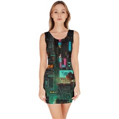 Video Game Pixel Art Bodycon Dress by Cowasu