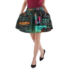 Video Game Pixel Art A-line Pocket Skirt by Cowasu