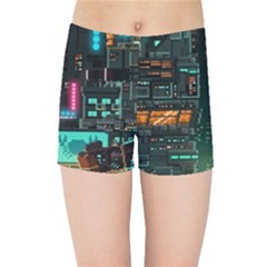 Video Game Pixel Art Kids  Sports Shorts by Cowasu