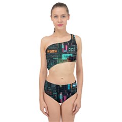 Video Game Pixel Art Spliced Up Two Piece Swimsuit by Cowasu