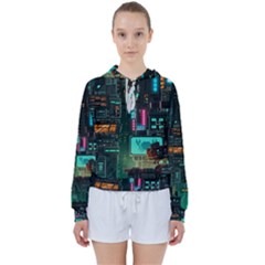 Video Game Pixel Art Women s Tie Up Sweat by Cowasu