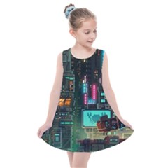 Video Game Pixel Art Kids  Summer Dress by Cowasu