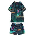 Video Game Pixel Art Kids  Swim Tee and Shorts Set View2