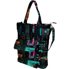 Video Game Pixel Art Shoulder Tote Bag by Cowasu