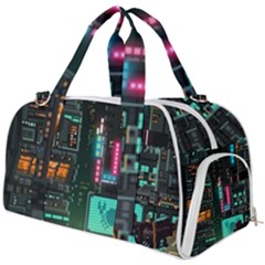 Video Game Pixel Art Burner Gym Duffel Bag by Cowasu