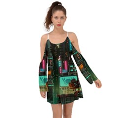 Video Game Pixel Art Boho Dress by Cowasu