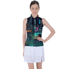 Video Game Pixel Art Women s Sleeveless Polo Tee by Cowasu