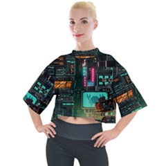 Video Game Pixel Art Mock Neck Tee by Cowasu