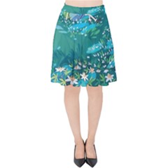 Psychedelic Adventure Velvet High Waist Skirt by Cowasu