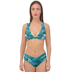 Psychedelic Adventure Double Strap Halter Bikini Set by Cowasu