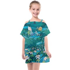 Psychedelic Adventure Kids  One Piece Chiffon Dress by Cowasu