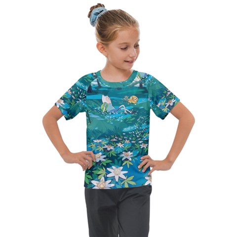 Psychedelic Adventure Kids  Mesh Piece Tee by Cowasu