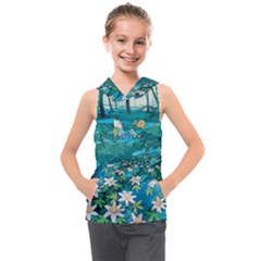 Psychedelic Adventure Kids  Sleeveless Hoodie by Cowasu