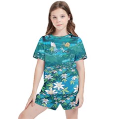 Psychedelic Adventure Kids  Tee And Sports Shorts Set by Cowasu