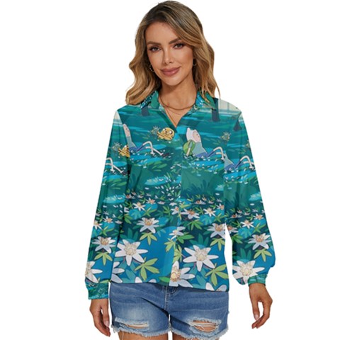 Psychedelic Adventure Women s Long Sleeve Button Up Shirt by Cowasu