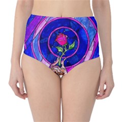 Stained Glass Rose Classic High-waist Bikini Bottoms by Cowasu