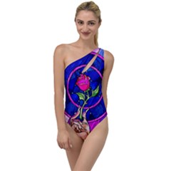 Stained Glass Rose To One Side Swimsuit by Cowasu