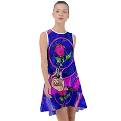 Stained Glass Rose Frill Swing Dress by Cowasu